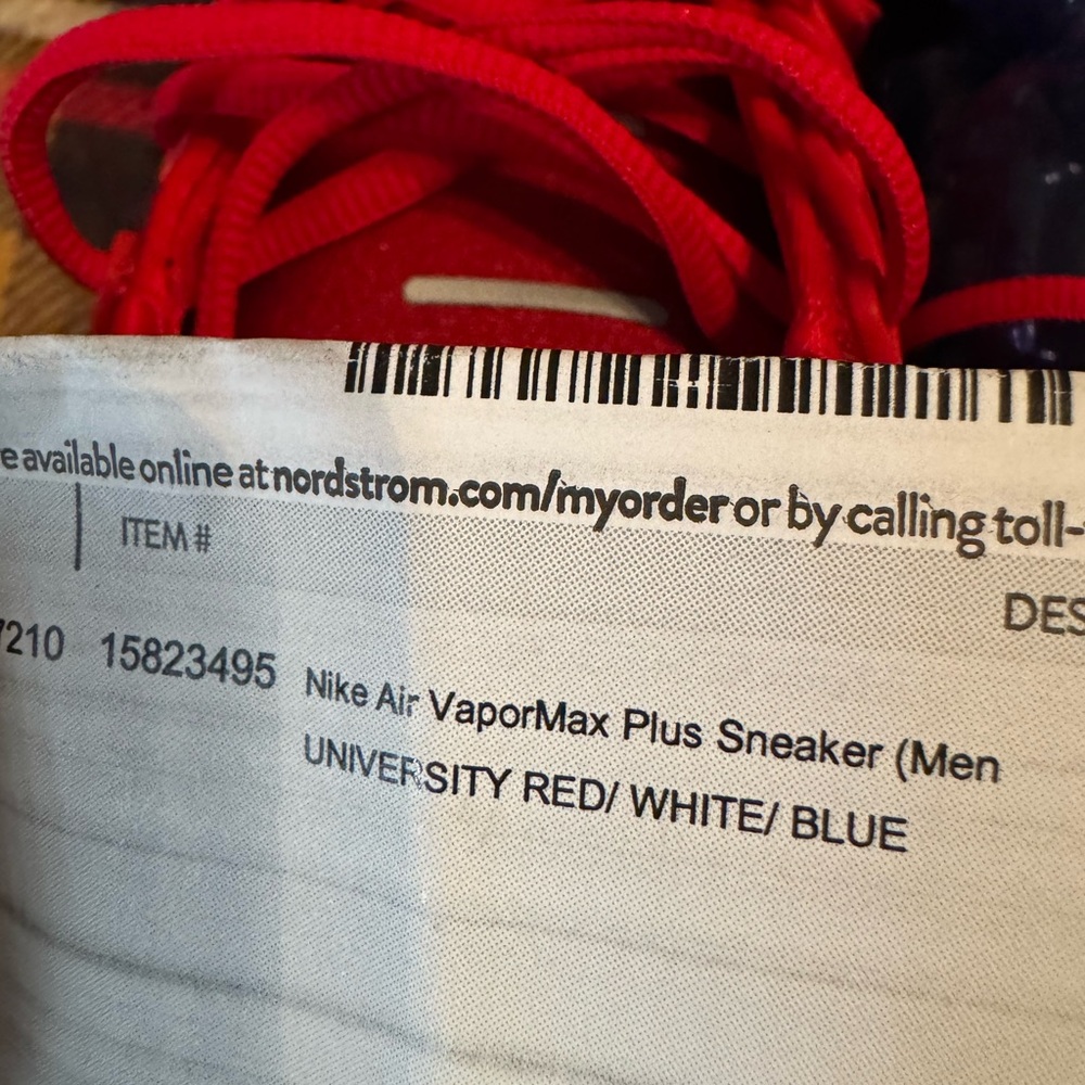 Nike Air VaporMax Plus - University Red and White